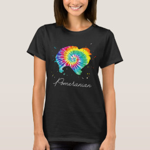 Pomeranian Tie Dye Dog Mum Love r T-Shirt