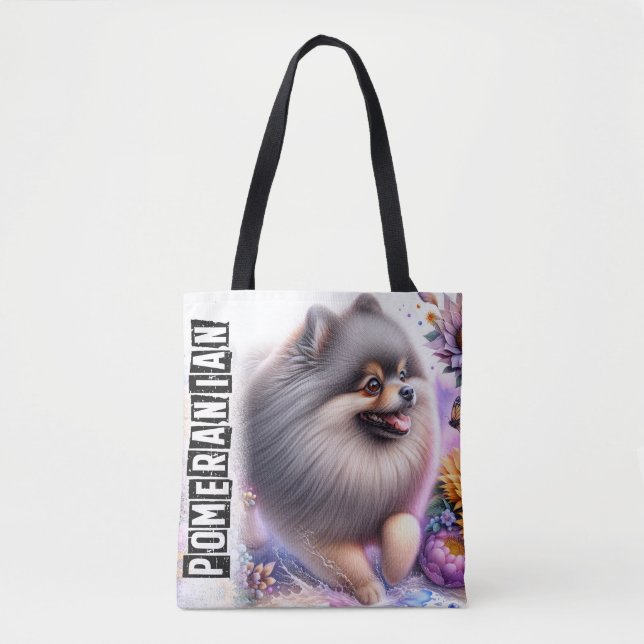 Pomeranian  tote bag (Front)