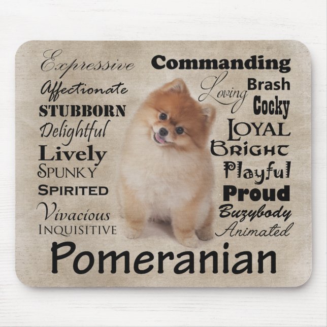 Pomeranian Traits Mousepad (Front)