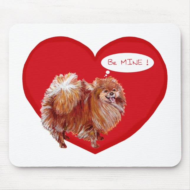 Pomeranian Valentine Mouse Pad (Front)
