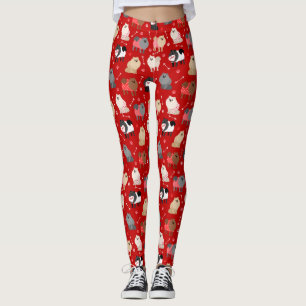 Pomeranian Valentine Pattern Leggings
