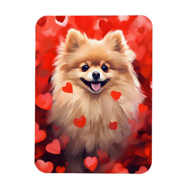 Pomeranian Valentines day Magnet (Vertical)