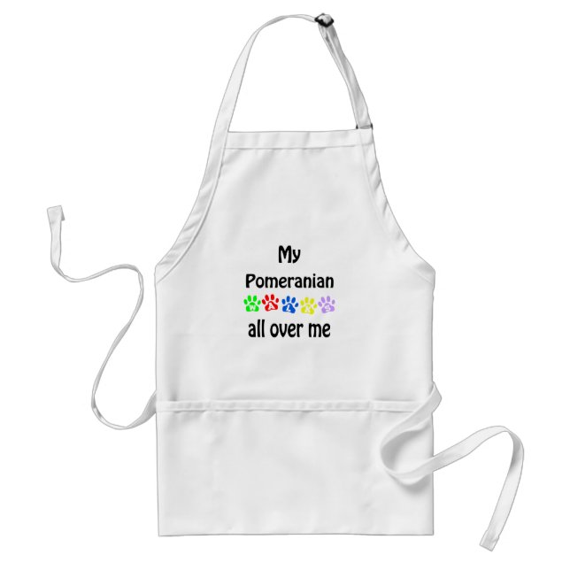 Pomeranian Walks Design Standard Apron (Front)