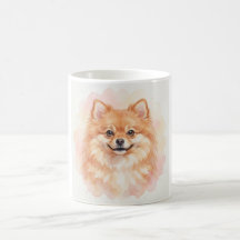 Pomeranian Watercolour Portrait