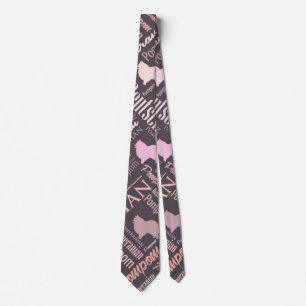 Pomeranian Word Art Tie