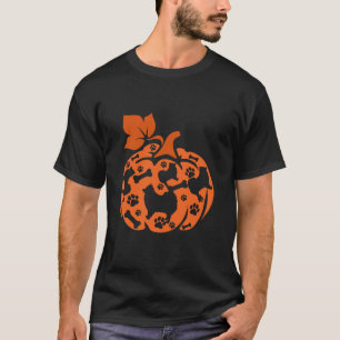 Pomeranians Cute Pumpkin Shape Halloween Thanksgiv T-Shirt