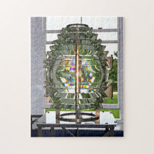 Pomham Rocks Lighthouse Fresnel Lens, Rhode Island Jigsaw Puzzle