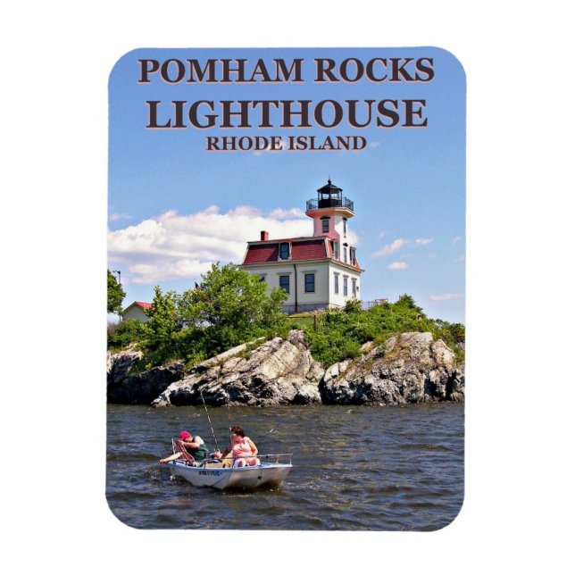 Pomham Rocks Lighthouse, Rhode Island Flexi Magnet (Vertical)
