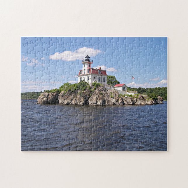 Pomham Rocks Lighthouse, Rhode Island Jigsaw Puzzle (Horizontal)
