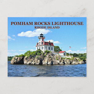 Pomham Rocks Lighthouse, Rhode Island Postcard