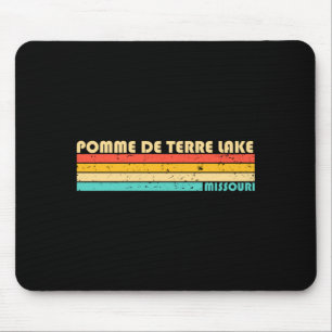 Pomme de terre lake missouri funny fishing camping mouse pad
