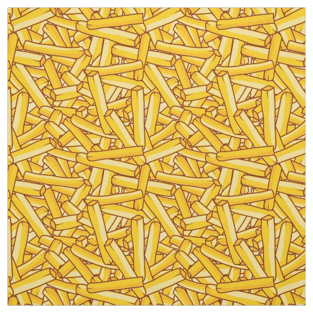 Pommes Frites French Fries Novelty Fabric (Swatch)