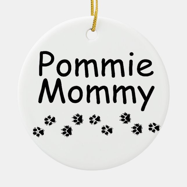 Pommie Mummy Ornament (Front)