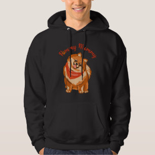 Pommy Mommy Cute Brown Pomeranian German Spitz Hoodie