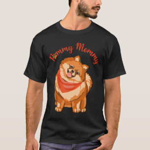 Pommy Mummy Cute Brown Pomeranian German Spitz T-Shirt