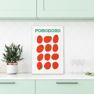 Pomodoro Italian Tomato Retro Modern Vintage Style Canvas Print