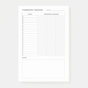 Pomodoro Study Habit Planner Post-it Notes