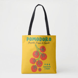 Pomodoro Tomato Yellow Italian Market Tote Bag