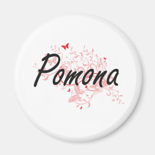 Pomona California City Artistic design with butter Magnet
