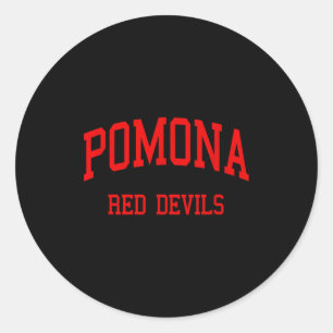 Pomona high school hs pomona ca retro classic round sticker