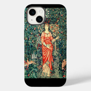 POMONA HOLDING FRUITS IN GREENERY, FOREST ANIMALS iPhone 14 CASE