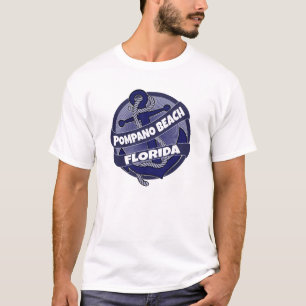Pompano Beach Florida anchor swirl tshirt