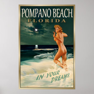 Pompano Beach FLORIDA Original Marilyn Monroe Poster