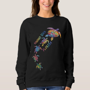 Pompano Beach Florida Sea Turtle Lover Beach Vacat Sweatshirt
