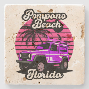 Pompano Beach,Florida Stone Coaster