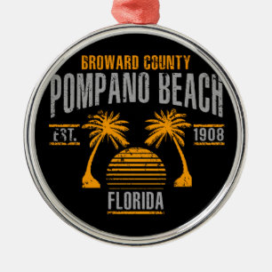 Pompano Beach Metal Tree Decoration
