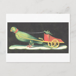 Pompei Fresco of Cricket Driving Bird Carriage Postcard