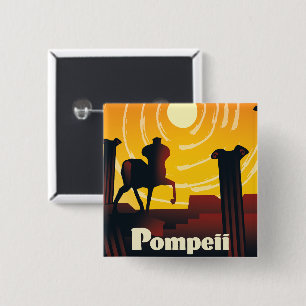 Pompeii 15 Cm Square Badge