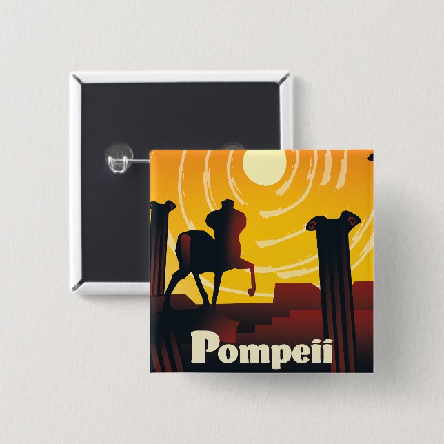 Pompeii 15 Cm Square Badge (Front & Back)