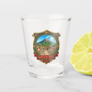 Pompeii and Mount Vesuvius Italy Shot Glass
