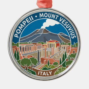 Pompeii Archaeological Park Italy Metal Ornament
