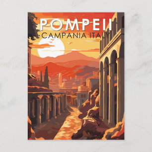 Pompeii Campania Italy Travel Art Vintage Postcard