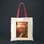 Pompeii Campania Italy Travel Art Vintage Tote Bag<br><div class="desc">Pompeii vector artwork. Once a thriving and sophisticated Roman city,  Pompeii was buried under metres of ash and pumice after the catastrophic eruption of Mount Vesuvius in 79 A.D.</div>
