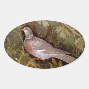 POMPEII COLLECTION / DOVE IN THE GARDEN OVAL STICKER