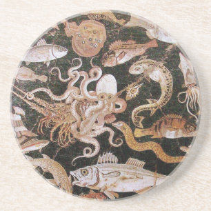 POMPEII COLLECTION / OCEAN - SEA LIFE SCENE COASTER