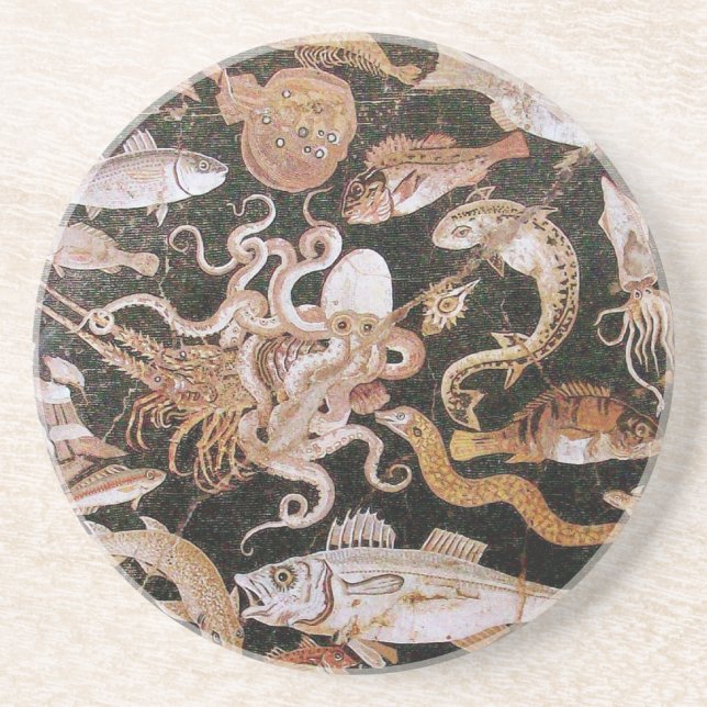 POMPEII COLLECTION / OCEAN - SEA LIFE SCENE COASTER (Front)