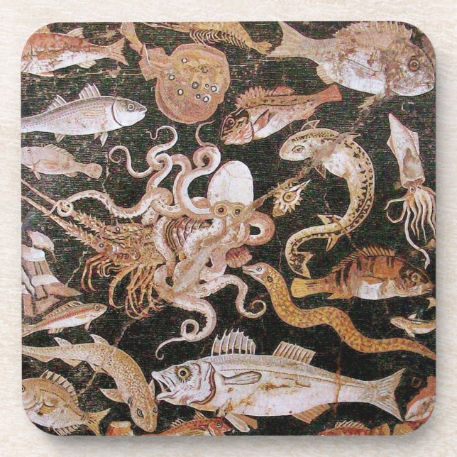 POMPEII COLLECTION / OCEAN - SEA LIFE SCENE COASTER (Front)