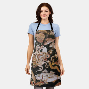 POMPEII COLLECTION,OCEAN - SEA LIFE SCENE Nautical Apron