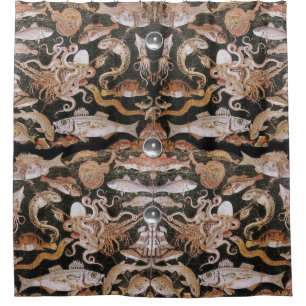 POMPEII COLLECTION/OCEAN - SEA LIFE SCENE Nautical Shower Curtain