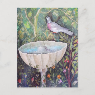 Pompeii Fresco of Pigeon over a Fountain  Postcard