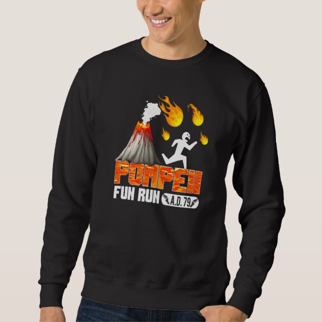 Pompeii Fun Run 79 Ad  Volcano Running Tee (Front)