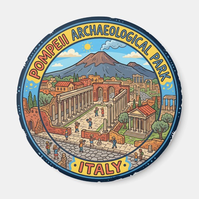 Pompeii Italy Magnet (Front)
