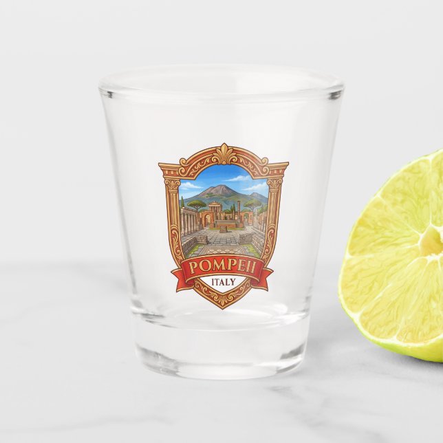 Pompeii Italy Shot Glass (Front)