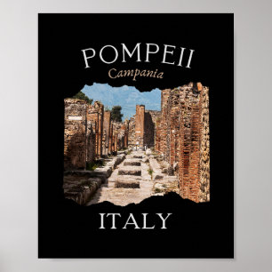 Pompeii Italy Tourist Souvenir Europe Vacation Rom Poster