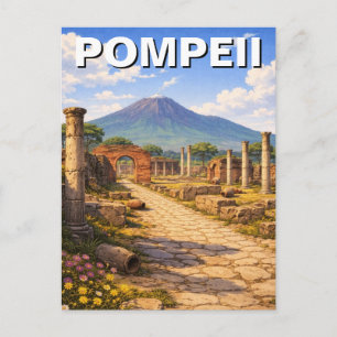Pompeii Italy Travel Postcard