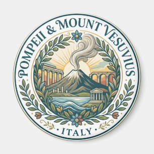 Pompeii & Mount Vesuvius Italy Magnet